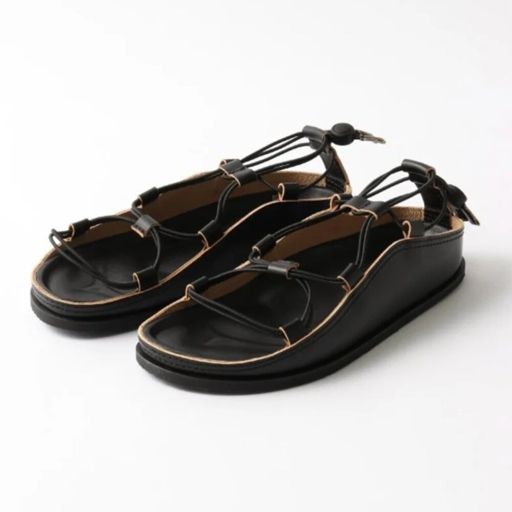 LEMAIRE Black Fussbett Spartan Sandals size 8.5 / 39